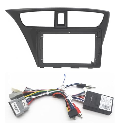 Autosoundrahmen 9-Zoll-Autoradio-Blende/Passend for HONDA Civic Hatchback 2012-2017 Video-Audio-Player Installieren Sie das Armaturenbrett 2-Din-Rahmenmontagesatz Autosoundsystemrahmen(Fascia cable von EAKNFD