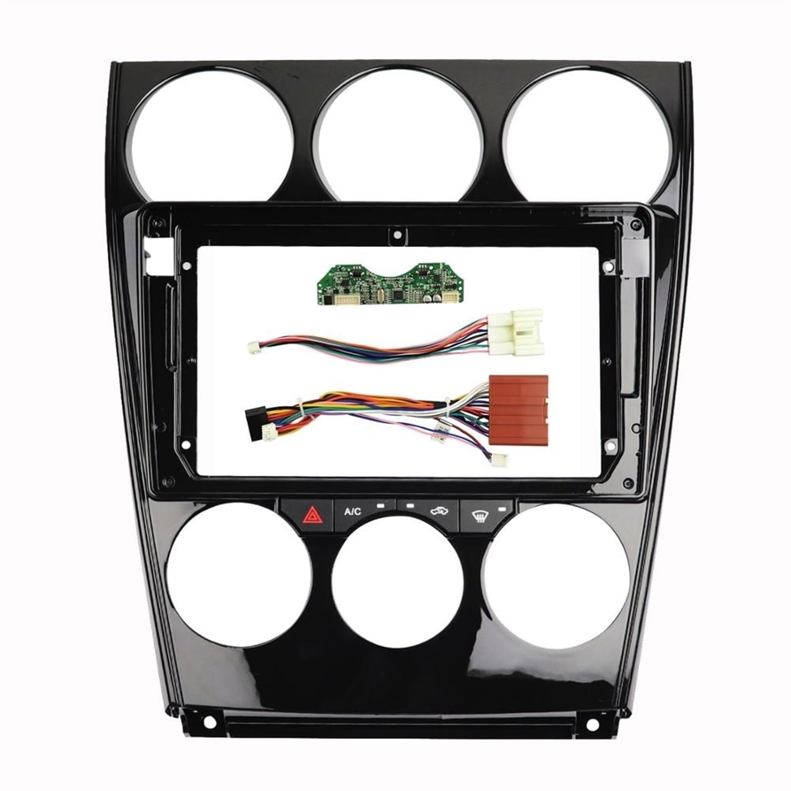 Autosoundrahmen 9-Zoll-Radioblende/passend for Mazda 6 2004–2016, Stereo-Panel, Armaturenbrett, Umrüstsatz, Rahmenblende Autosoundsystemrahmen von EAKNFD