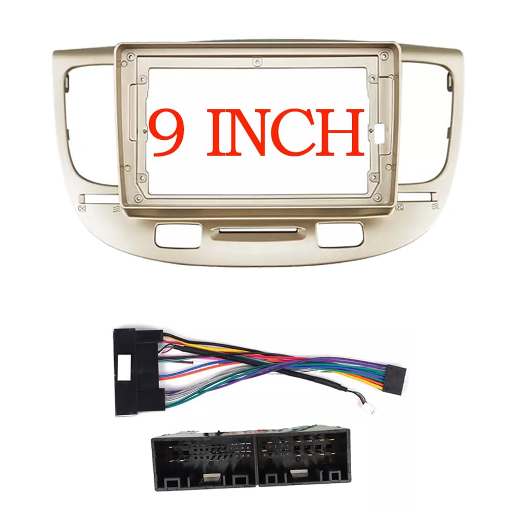 Autosoundrahmen Android Audio Rahmen Mit Kabel/Fit for Kia RIO 2 2005 2006 2007 2008-2011 Auto Auto ABS Radio Dashboard GPS Stereo Panel Rahmen Autosoundsystemrahmen(Frame-B-cord) von EAKNFD