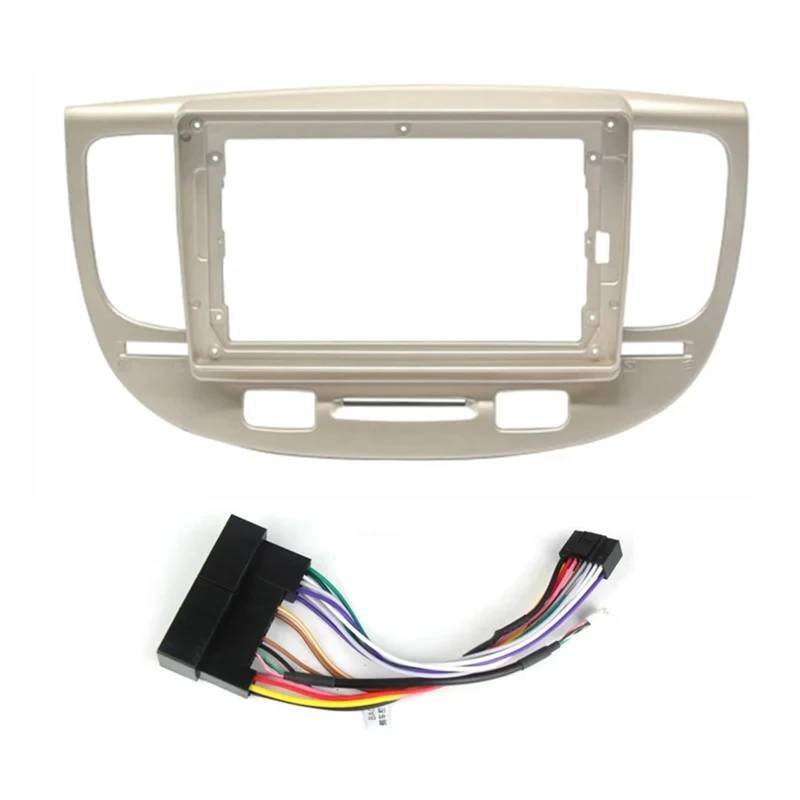 Autosoundrahmen Audiorahmen mit Kabel/passend for Kia RIO 2 2005 2006 2007 2008–2011, Auto-ABS-Radio-Armaturenbrett, GPS-Stereo-Panel-Rahmen Autosoundsystemrahmen von EAKNFD