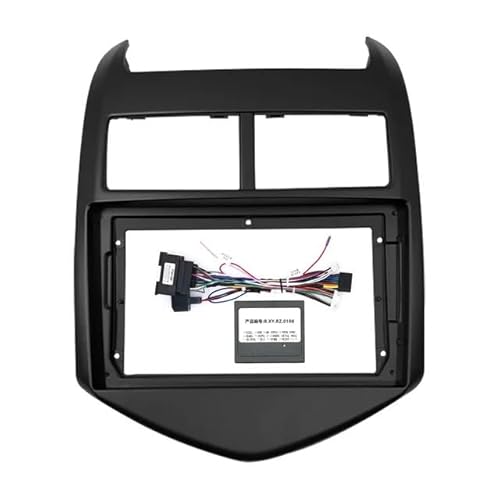 Autosoundrahmen Auto 2Din Audio Frontplatte Blendenrahmen/Passend for Chevrolet AVEO/Sonic 9" Großbild-DVD-Player Stereo Panel Armaturenbrett-Montagesatz Autosoundsystemrahmen(With canbus) von EAKNFD