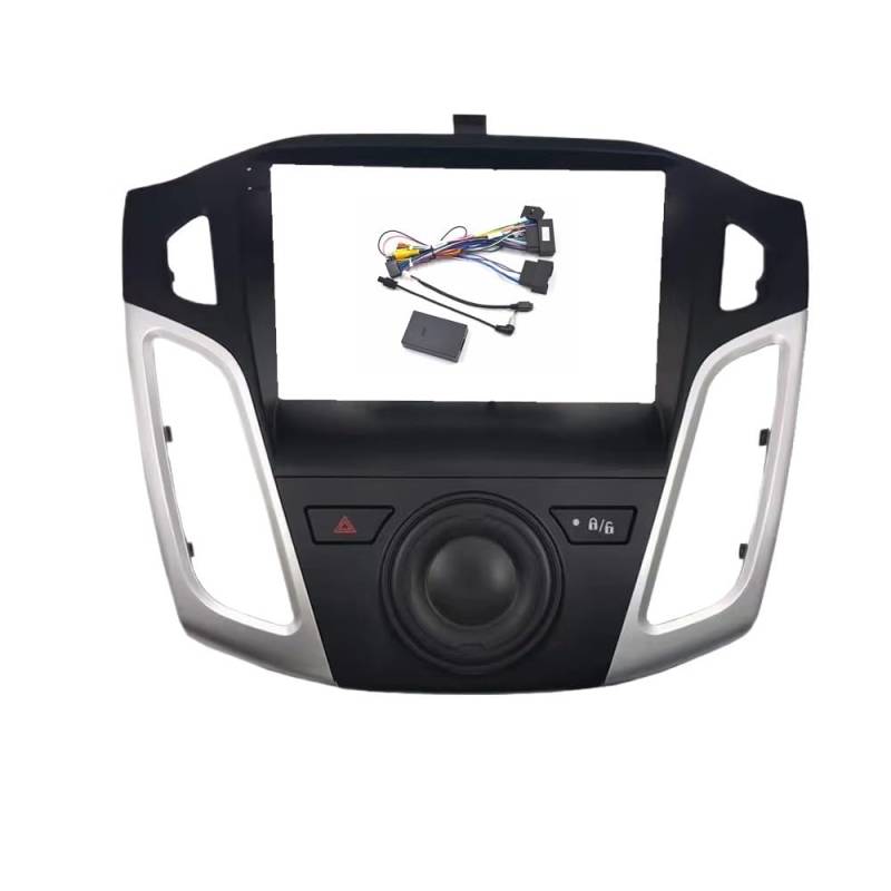 Autosoundrahmen Autoradio 2 Din Großbild-Blendenrahmen Adapter/Passend for Ford Focus 9 Zoll Großbild-Audio-Armaturenbrett-Einbaurahmen-Kit Autosoundsystemrahmen(Frame an canbus) von EAKNFD