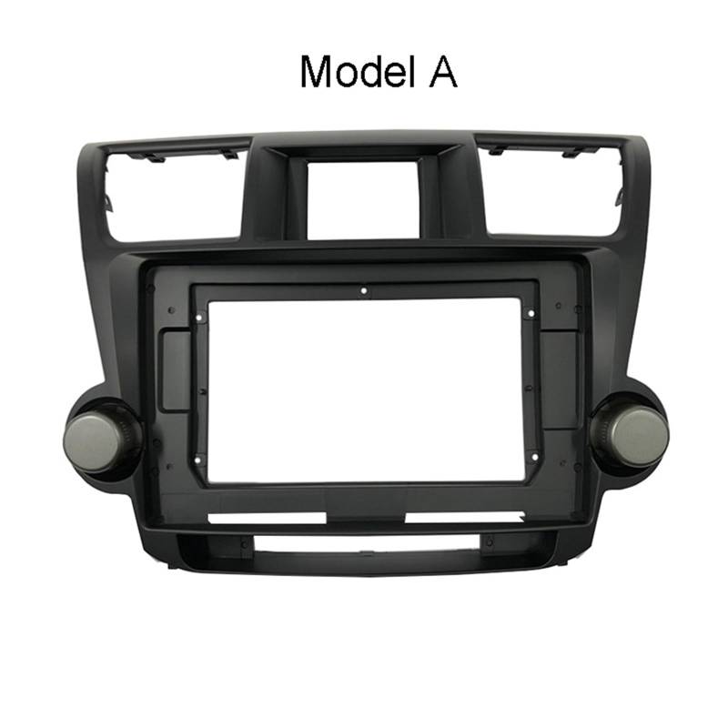 Autosoundrahmen Autoradio-Blende, passend for Toyota Kluger/Highlander, Audio-Stereo-Armaturenbrett-Rahmen-Set mit Emergenct-Lichttasten-Kabeladapter Autosoundsystemrahmen(Model A) von EAKNFD