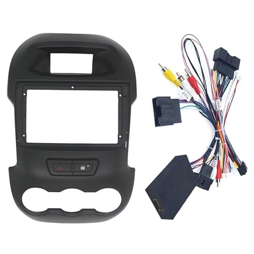 Autosoundrahmen Autoradio-Blende/Fit for Ford Ranger 2011 2012 2013 2014 2015 Auto-Stereo-Audio-Player Armaturenbrett-Rahmen-Kit Blende Frontplatte Autosoundsystemrahmen(Fascia cable canbus) von EAKNFD