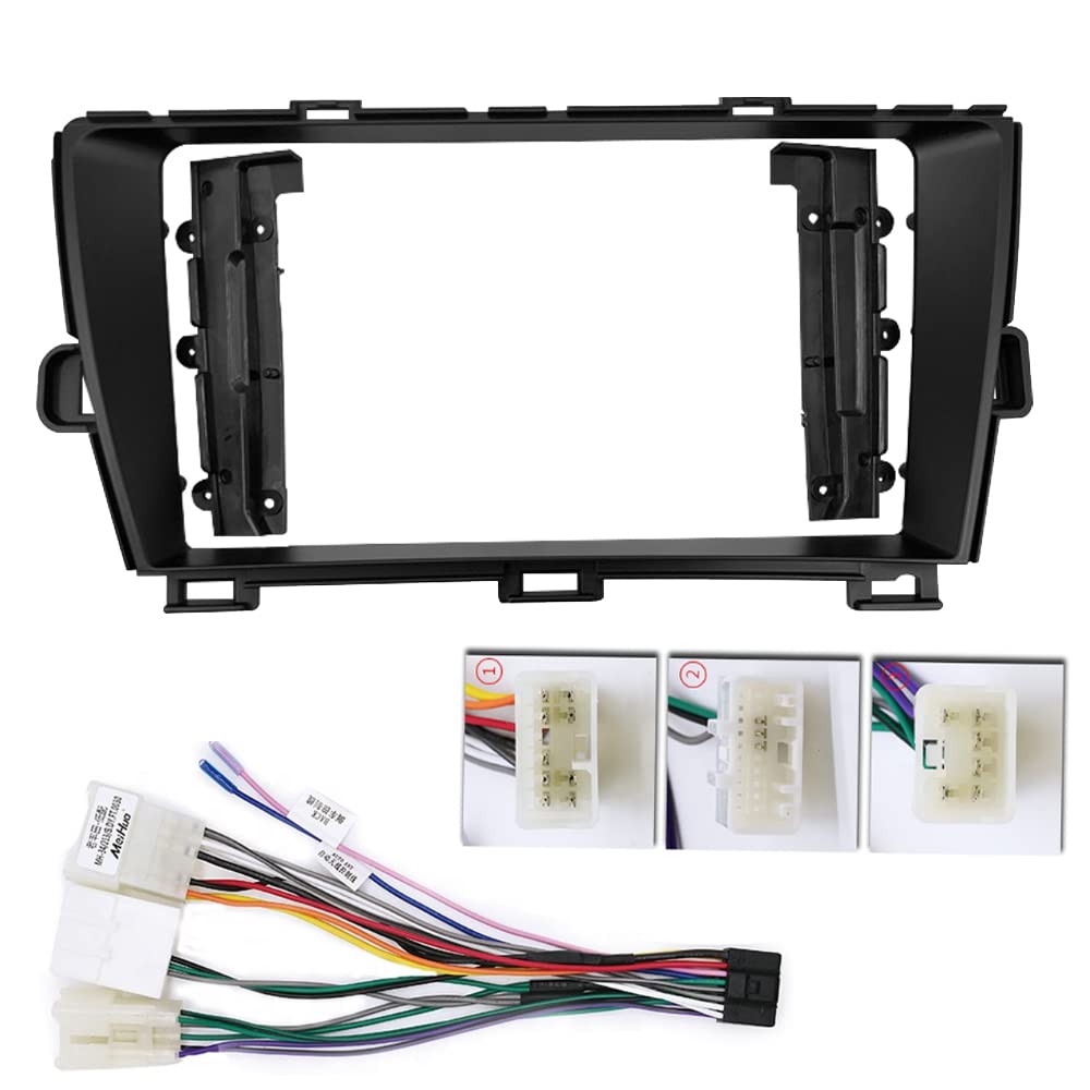 Autosoundrahmen Autoradio-Blende/Passend for Toyota Prius 2010-2015, Stereo-Panel, Audio-Umrüstung, Installation, Surround-Blendenrahmen, Armaturenbrett-Kit, Blendenabdeckung Autosoundsystemrahmen(Lhd von EAKNFD