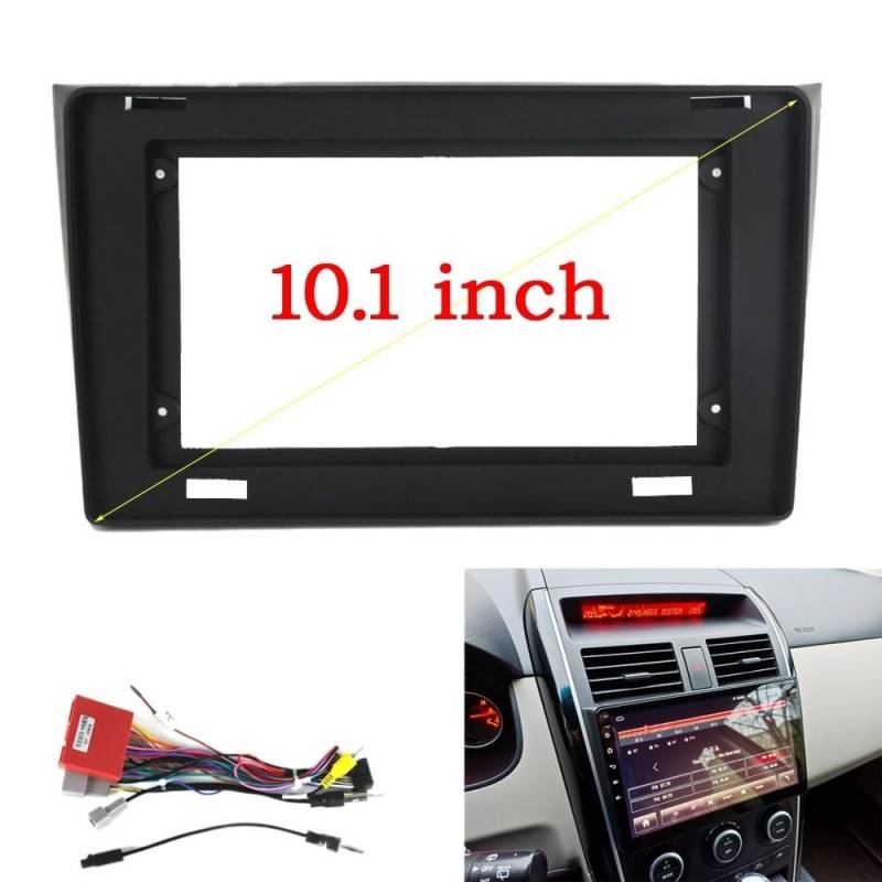 Autosoundrahmen Autoradio-Blenden/Passend for Mazda CX9 CX-9 CX 9 TB 2006–2016 Rahmen Audio-Einbau Armaturenbrett-Einbausatz Großer Bildschirm 2 Din Autosoundsystemrahmen(Frame an canbus) von EAKNFD