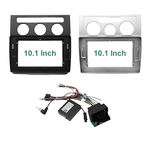 Autosoundrahmen Car-Audio-Blendenrahmen/Passend for 2004-2008 VOLKSWAGEN TOURAN (10,1 ZOLL) Autoradio Android GPS MP5-Player 2Din Head Unit Panel Dash Autosoundsystemrahmen(AUTO AC Cable) von EAKNFD