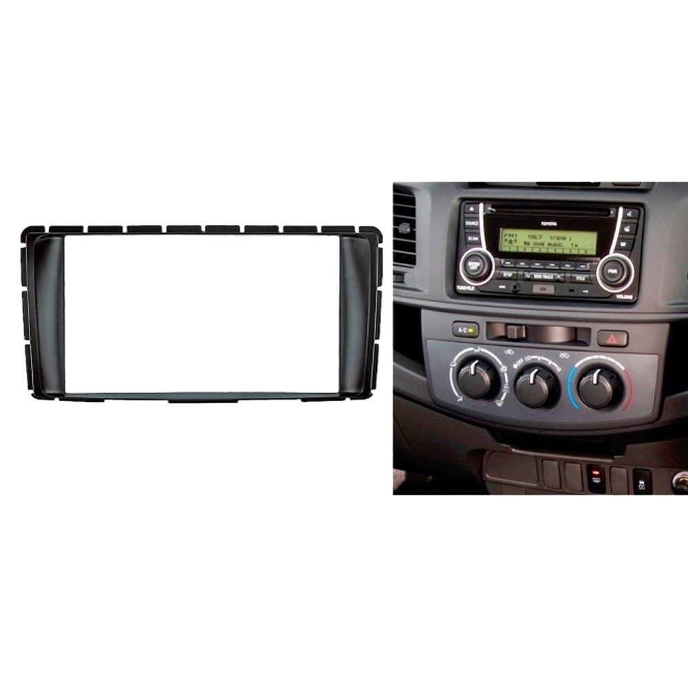 Autosoundrahmen Doppeltes 2-Din-Stereo-Panel/passend for Toyota Hilux Fortune 2011–2015 Autosoundsystemrahmen(173x98mm) von EAKNFD