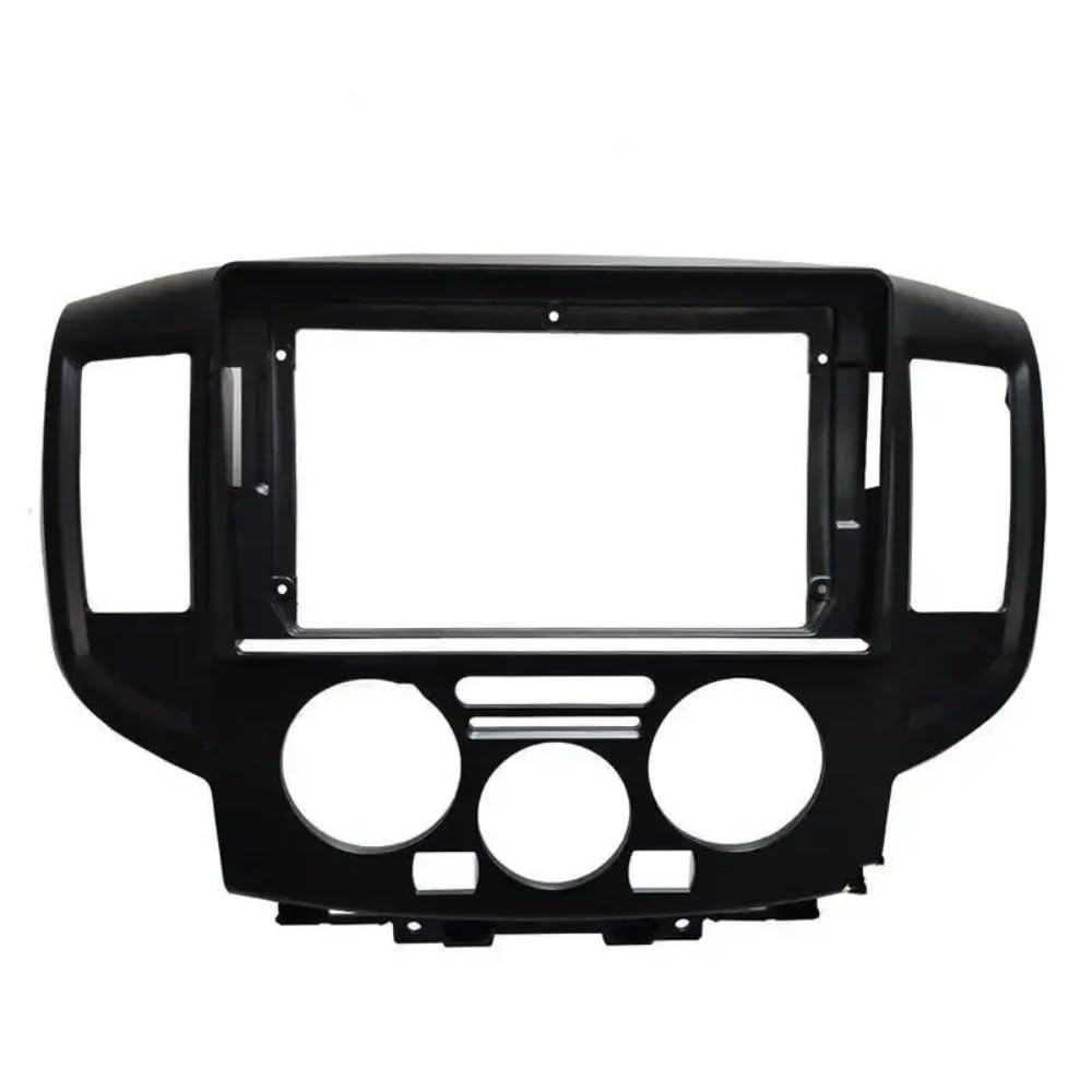 Autosoundrahmen Zubehör Doppel-DIN 9 Zoll Panel Autoradio DVD-Player Blendenrahmen/Passend for Nissan NV200 2010-2018 Armaturenbrett-Montagesatz Autosoundsystemrahmen(Only Black Frame) von EAKNFD