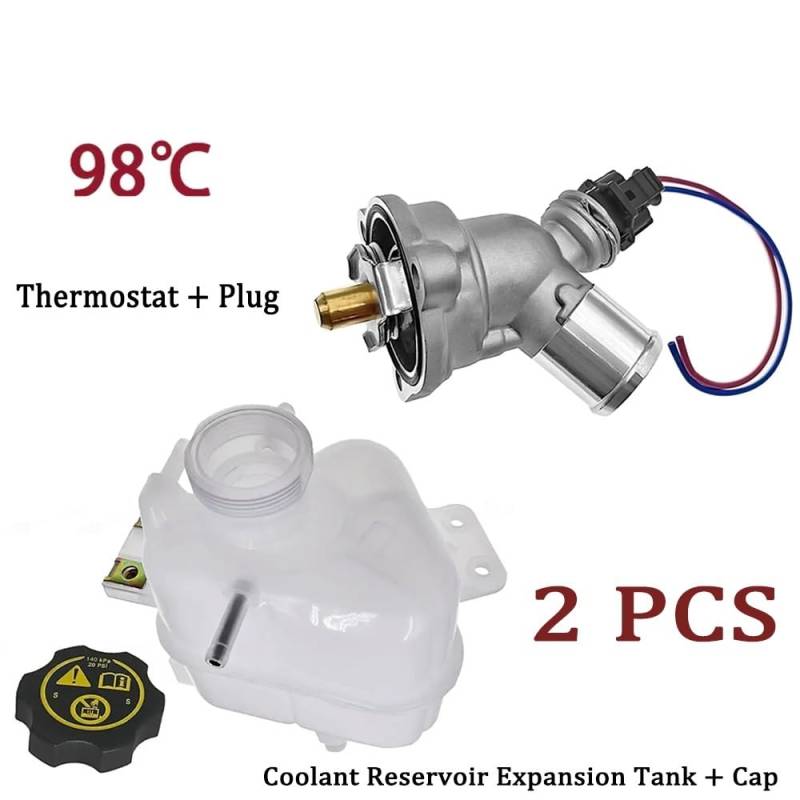 Kühlmittel Thermostat 25199714 95352004 42582717 25192923 Wasserpumpenkühlungsthermostat/Passend for Chevrolet Spark 13-17 Spark Classic 16-18 Beat 18-20 1.2L Autothermostat - Ersatzteil(2 PCS) von EAKNFD