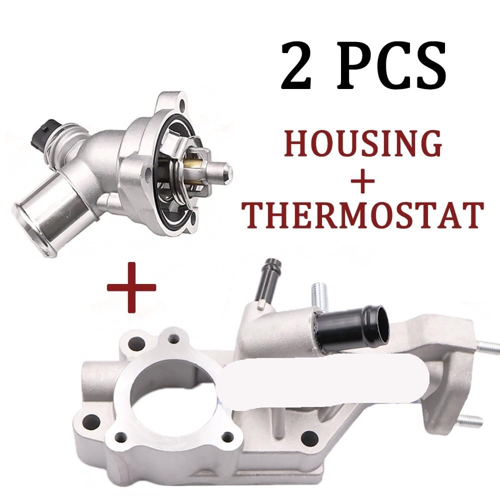 Kühlmittel Thermostat 96437895 Thermostatgehäuse Montage/Passend for Chevrolet Spark M300 B12D1 1,0 1,2 2010-2015 25192923 24101252 96437895 96988257 Autothermostat - Ersatzteil(2 PCS) von EAKNFD