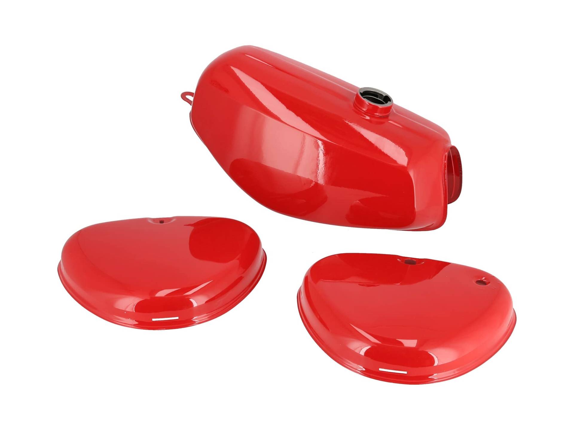 EAO Set: Tank + Seitendeckel, Rot RAL 3002 - für Simson S50, S51, S70 von EAO