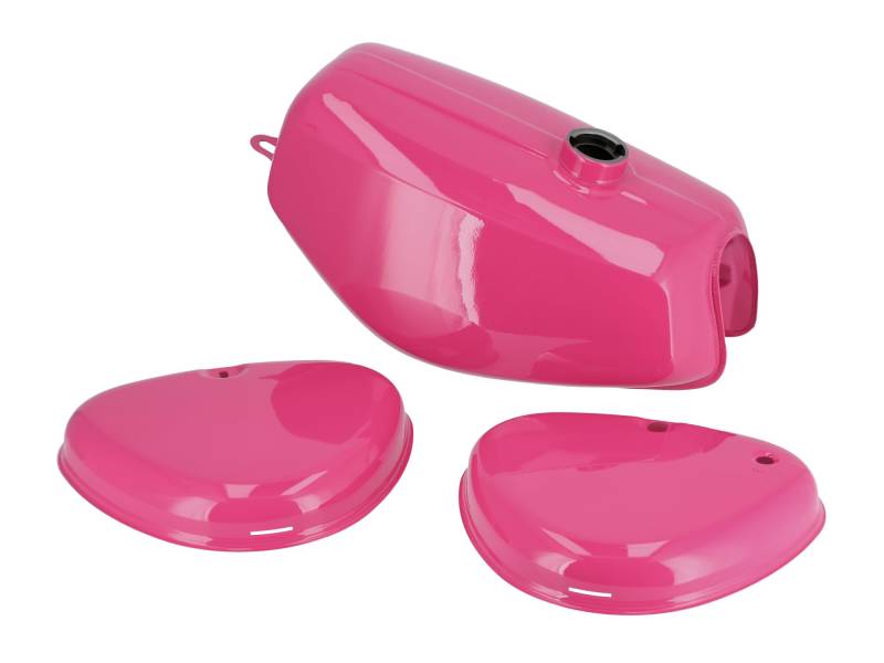 Set: Tank + Seitendeckel, Pink RAL 4010 - für Simson S50, S51, S70 von EAO