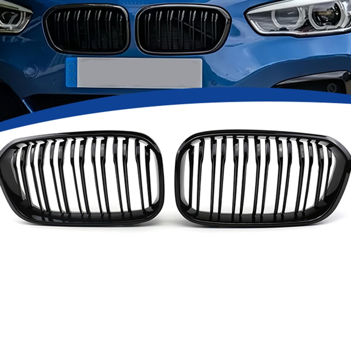 Auto Front Kühlergrill Gitter für BMW 1 Series F20 F21 2015-2018, Verschleißfest Wetterfest Langlebig Gitter Autogrill-Netz Ersatz Tuning Zubehör von EASHAN