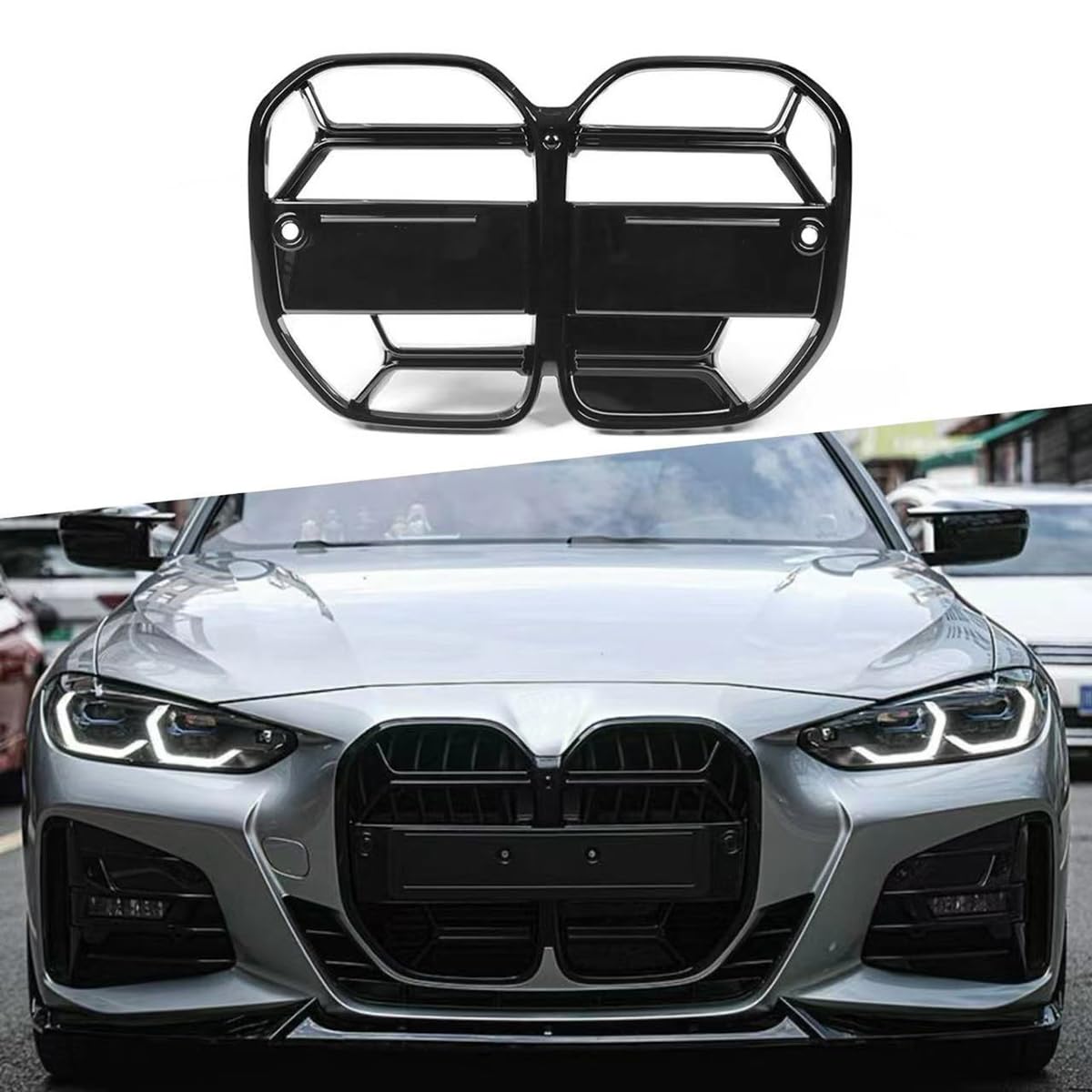 Auto Front Kühlergrill Gitter für BMW 4 Series 2-doors G22 2021-2024, Verschleißfest Wetterfest Langlebig Gitter Autogrill-Netz Ersatz Tuning Zubehör von EASHAN