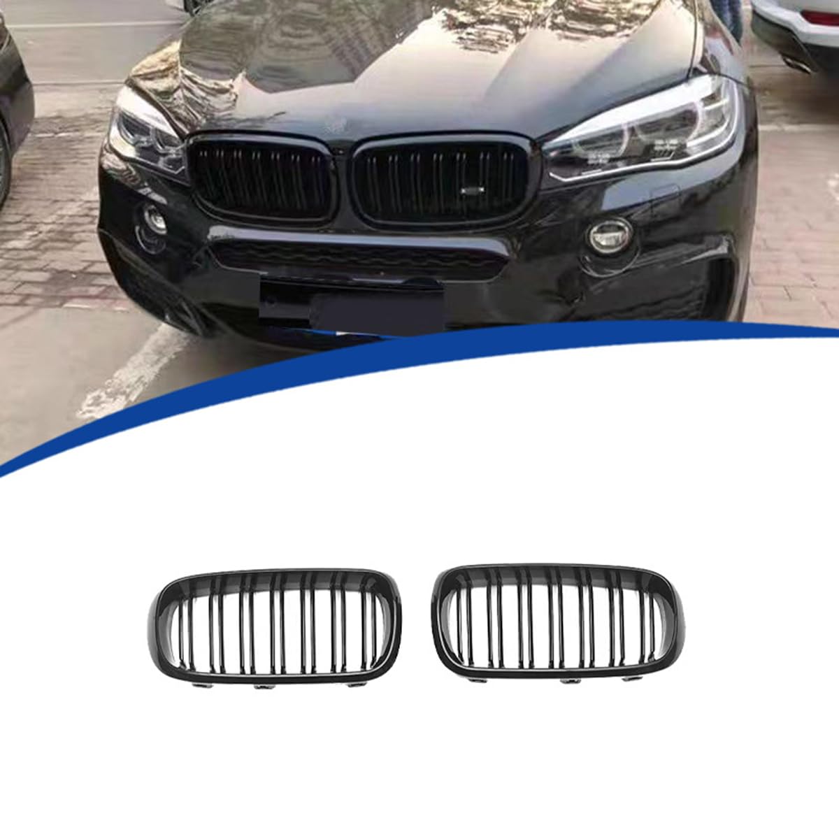 Auto Front Kühlergrill Gitter für BMW F15 2014-2018, Verschleißfest Wetterfest Langlebig Gitter Autogrill-Netz Ersatz Tuning Zubehör von EASHAN