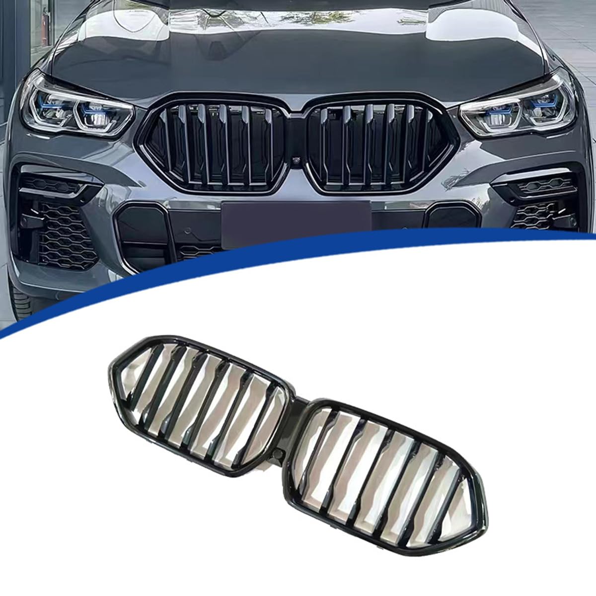 Auto Front Kühlergrill Gitter für BMW G06 2020-2022, Verschleißfest Wetterfest Langlebig Gitter Autogrill-Netz Ersatz Tuning Zubehör von EASHAN