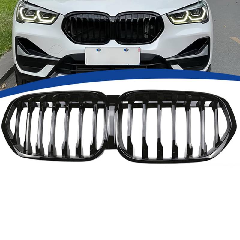 Auto Front Kühlergrill Gitter für BMW X1 F48/F49 2019-2022, Verschleißfest Wetterfest Langlebig Gitter Autogrill-Netz Ersatz Tuning Zubehör von EASHAN