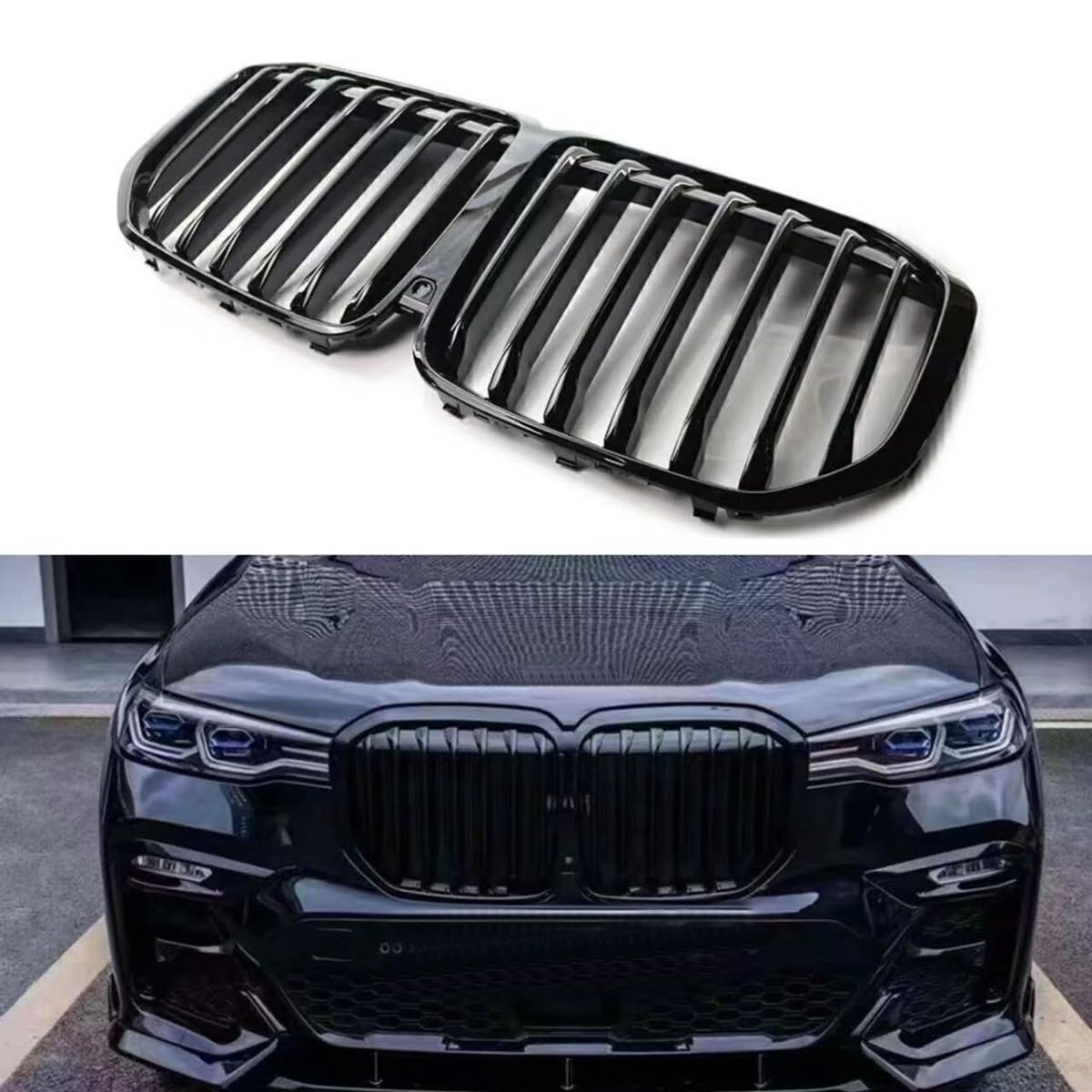 Auto Front Kühlergrill Gitter für BMW X7 G07 2020-2022, Verschleißfest Wetterfest Langlebig Gitter Autogrill-Netz Ersatz Tuning Zubehör von EASHAN