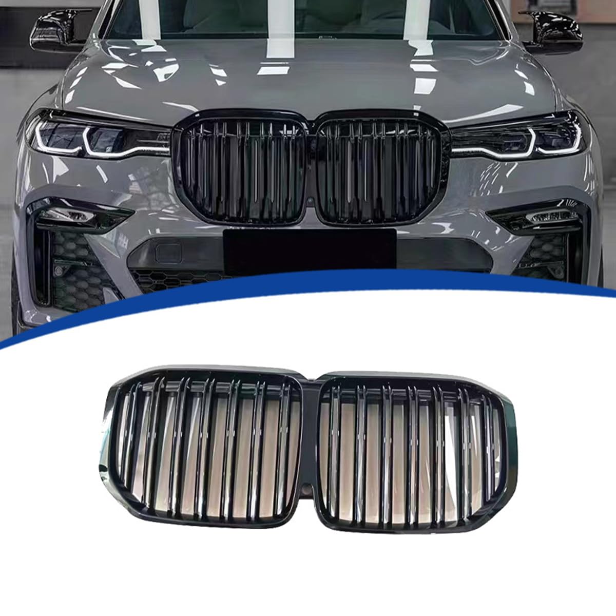 Auto Front Kühlergrill Gitter für BMW X7 G07 2020-2022, Verschleißfest Wetterfest Langlebig Gitter Autogrill-Netz Ersatz Tuning Zubehör von EASHAN