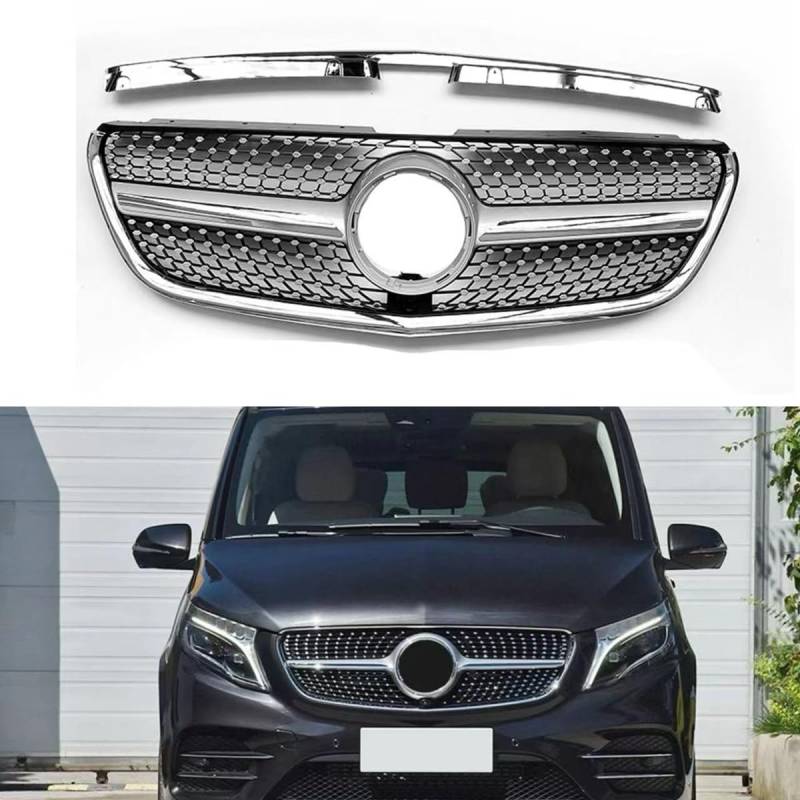 Auto Front Kühlergrill Gitter für Benz VITO W447 2016-2020, Verschleißfest Wetterfest Langlebig Gitter Autogrill-Netz Ersatz Tuning Zubehör von EASHAN