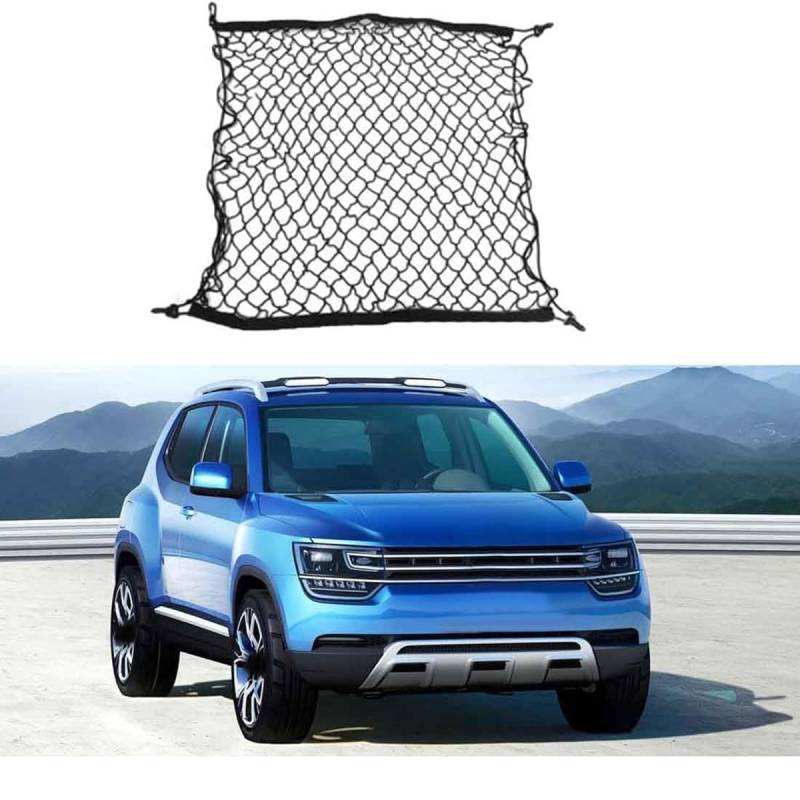 Auto Kofferraumnetz Gepäcknetz für VW Tiguan 2017-2023, Elastisches Dauerhaft Aufbewahrungsnetz Innenzubehör von EASHAN