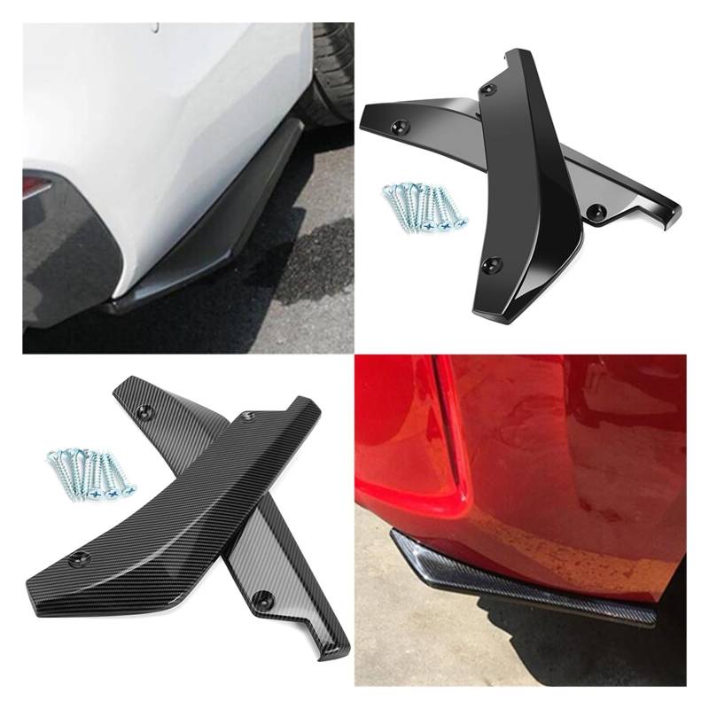 LingLONG 2Pcs Auto Hintere Stoßstange Lip Spoiler Scratch Protector Fit for Mazda 2 3 5 6 8 BL BM GJ cx3 Cx4 Cx5 KE KF Cx7 Cx8 Cx9 Cx30 Mx5 Rx8 (Color : Black) von EATSIA