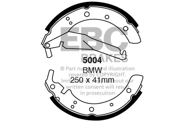 Bremsbackensatz Hinterachse EBC Brakes 5004 von EBC Brakes