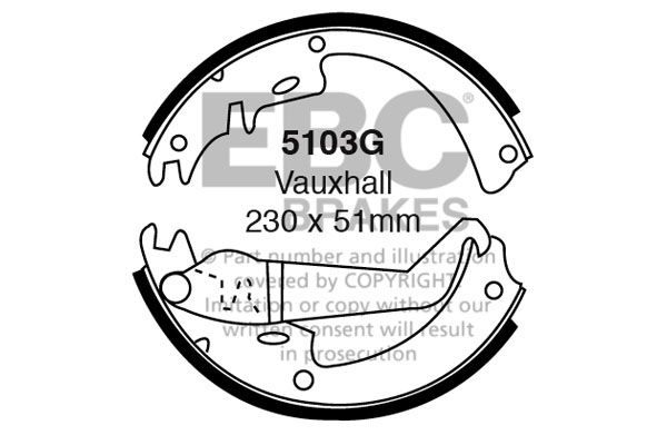 Bremsbackensatz Hinterachse EBC Brakes 5103G von EBC Brakes