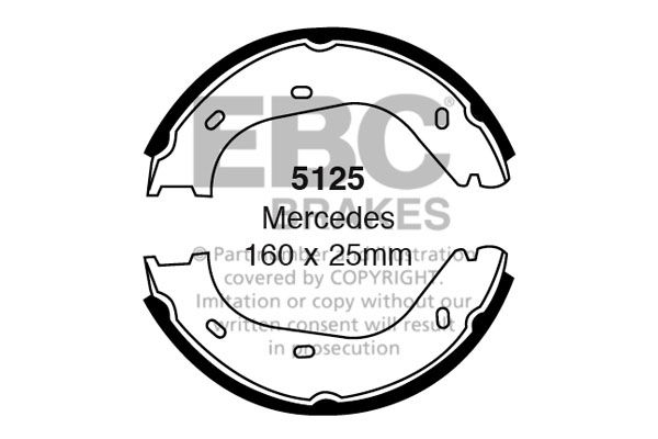 Bremsbackensatz Hinterachse EBC Brakes 5125 von EBC Brakes