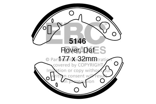 Bremsbackensatz Hinterachse EBC Brakes 5146 von EBC Brakes