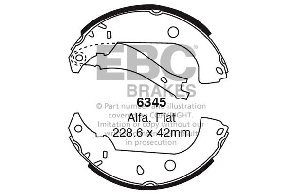 Bremsbackensatz Hinterachse EBC Brakes 6345 von EBC Brakes