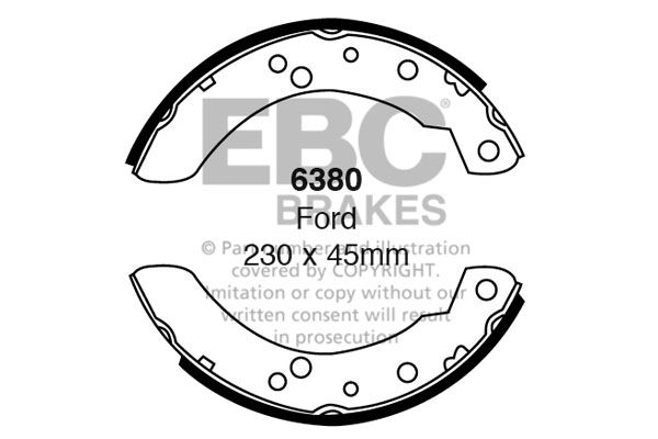 Bremsbackensatz Hinterachse EBC Brakes 6380 von EBC Brakes