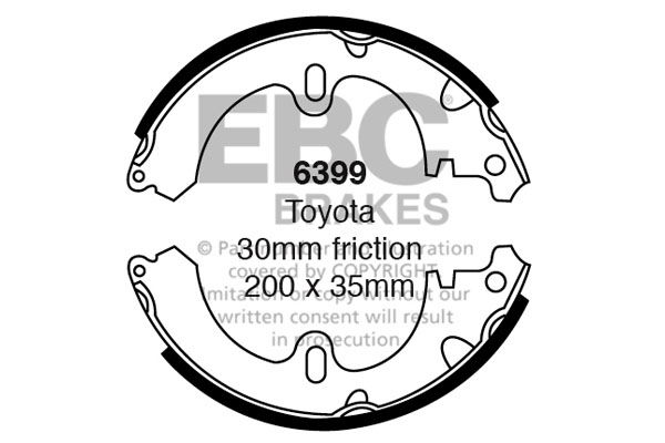 Bremsbackensatz Hinterachse EBC Brakes 6399 von EBC Brakes