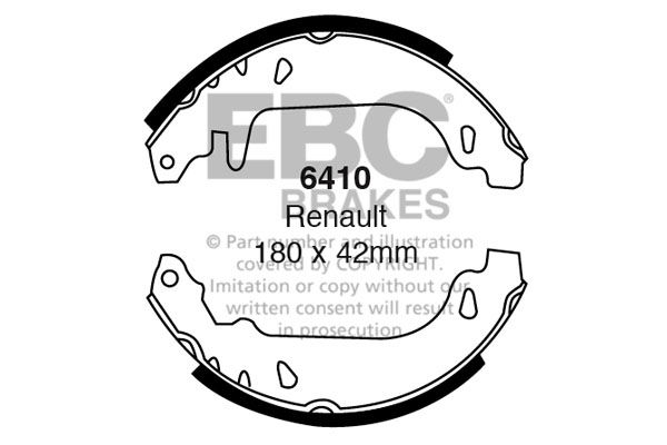 Bremsbackensatz Hinterachse EBC Brakes 6410 von EBC Brakes