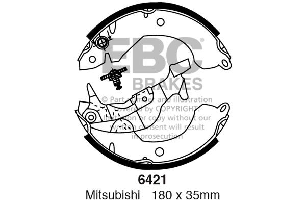 Bremsbackensatz Hinterachse EBC Brakes 6421 von EBC Brakes