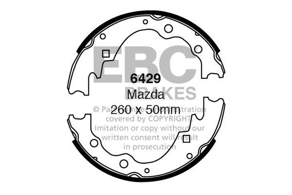 Bremsbackensatz Hinterachse EBC Brakes 6429 von EBC Brakes