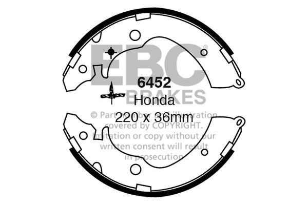 Bremsbackensatz Hinterachse EBC Brakes 6452 von EBC Brakes