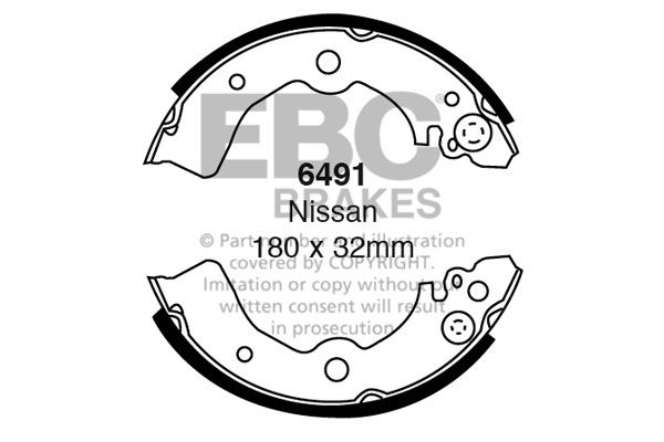 Bremsbackensatz Hinterachse EBC Brakes 6491 von EBC Brakes