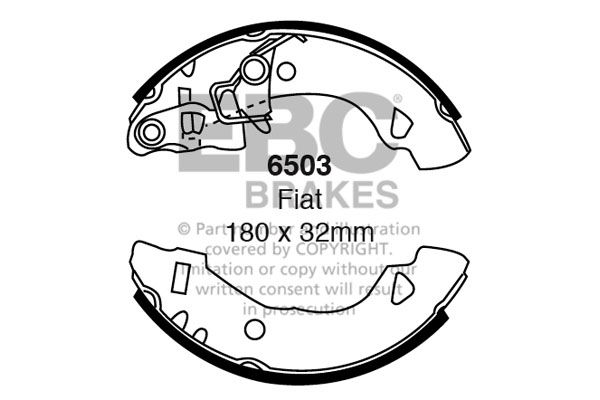 Bremsbackensatz Hinterachse EBC Brakes 6503 von EBC Brakes