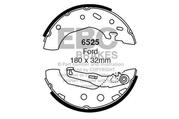 Bremsbackensatz Hinterachse EBC Brakes 6525 von EBC Brakes