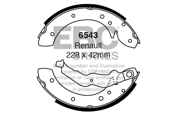 Bremsbackensatz Hinterachse EBC Brakes 6543 von EBC Brakes