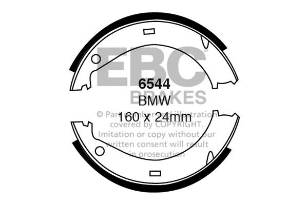 Bremsbackensatz Hinterachse EBC Brakes 6544 von EBC Brakes