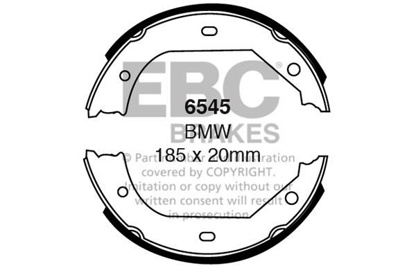 Bremsbackensatz Hinterachse EBC Brakes 6545 von EBC Brakes