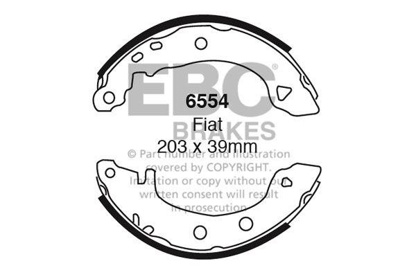 Bremsbackensatz Hinterachse EBC Brakes 6554 von EBC Brakes