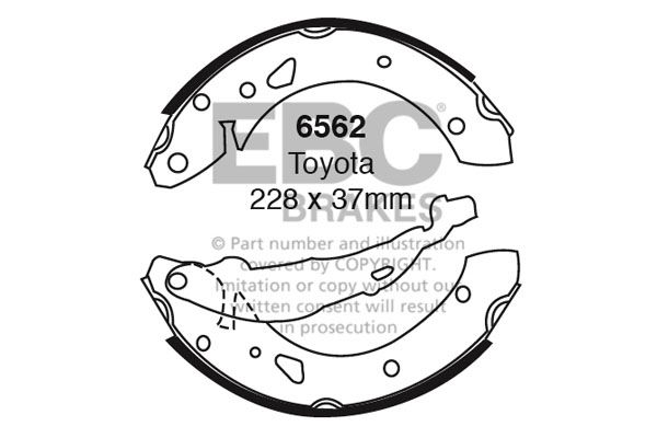 Bremsbackensatz Hinterachse EBC Brakes 6562 von EBC Brakes