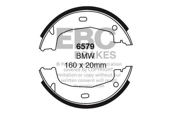 Bremsbackensatz Hinterachse EBC Brakes 6579 von EBC Brakes