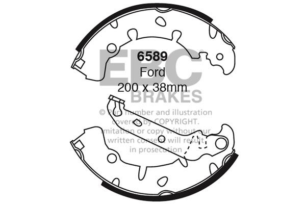 Bremsbackensatz Hinterachse EBC Brakes 6589 von EBC Brakes