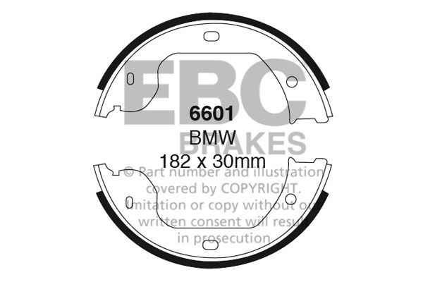 Bremsbackensatz Hinterachse EBC Brakes 6601 von EBC Brakes