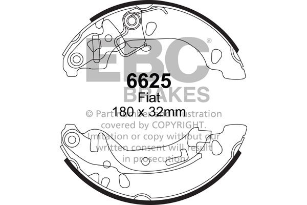 Bremsbackensatz Hinterachse EBC Brakes 6625 von EBC Brakes